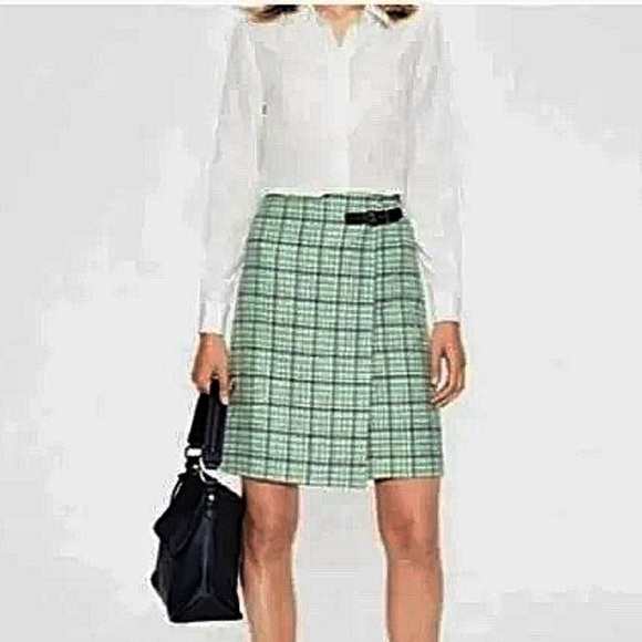 Boden Dresses & Skirts - BODEN British Tweed Skirt Wool Plaid Pencil Skirt 10R